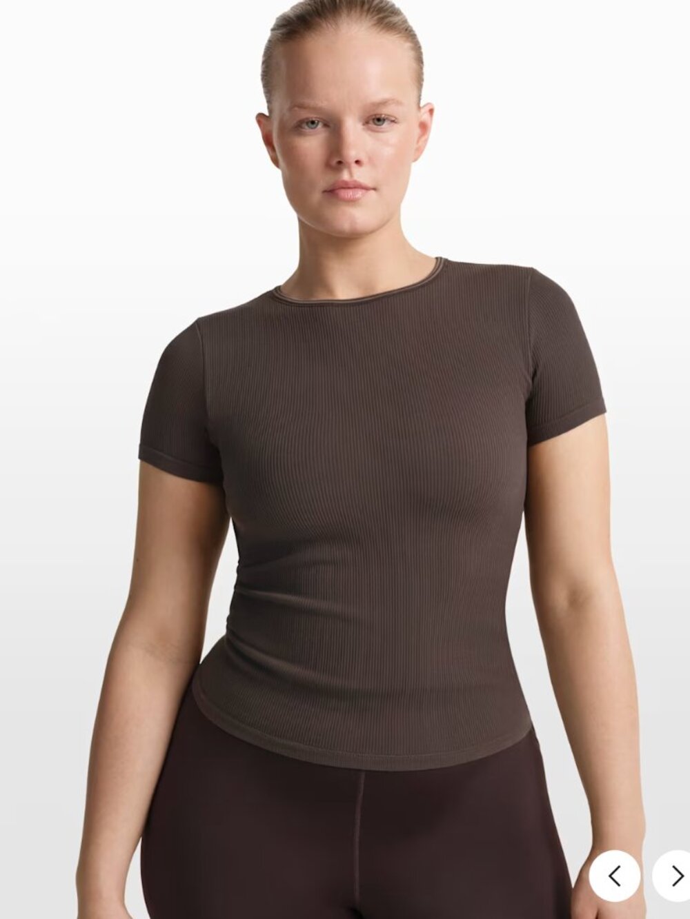 NWT Nike SKIMS Ribbed Seamless Short Sleeve Top in Phoenix Size S